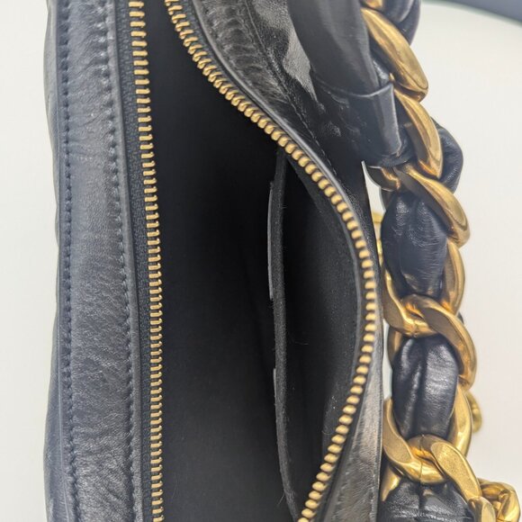 Balmain 1945 Crinkled leather Half Moon Hobo - Picture 9 of 13
